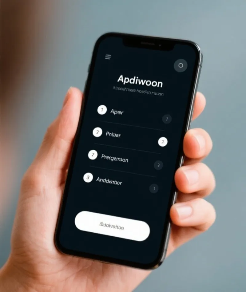 iOS 手機版下載流程示意圖